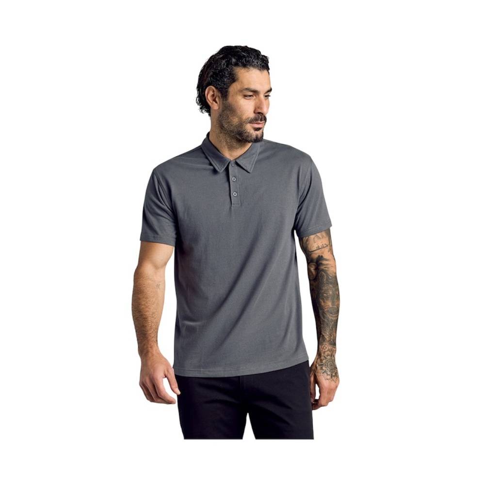 NWOT True Classic Classic Polo Carbon Gray Cotton Polo Shirt Size XL